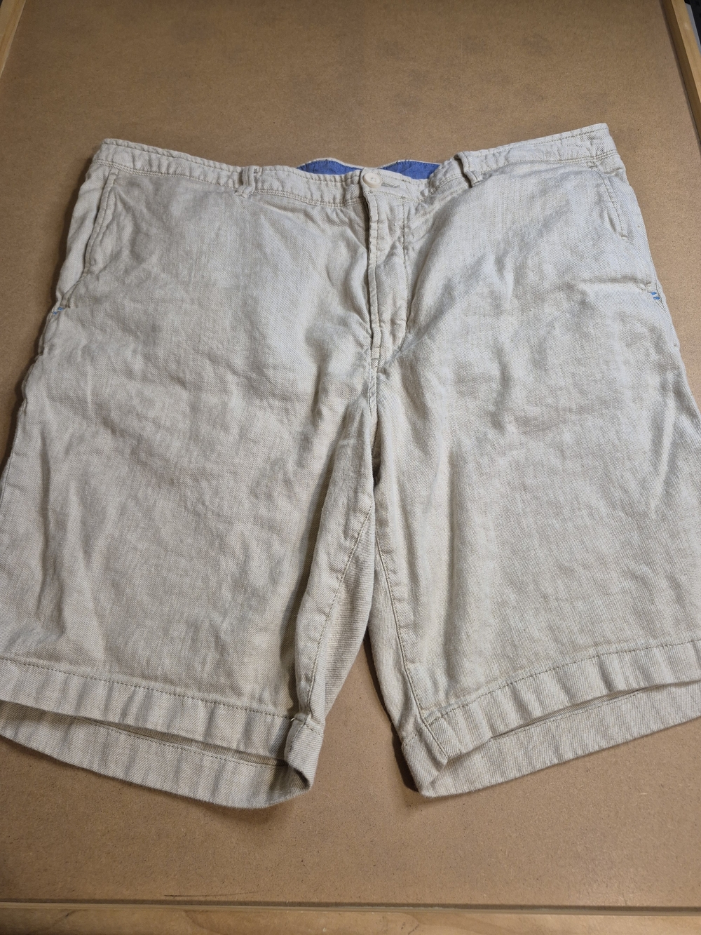 Tommy Bahama Men's Light Tan Linen-Blend Flat Front Shorts 4390/5